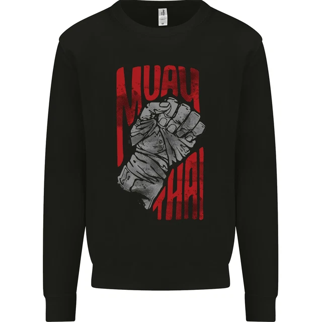 Felpa Maglione Muay Thai Fighter Fist MMA Arti Marziali