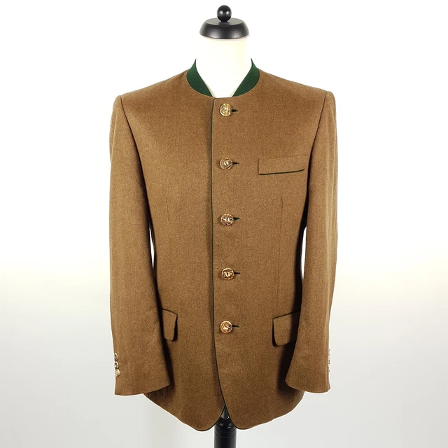 Habsburg 100% Kaschmir Janker Herren Gr. 50 Braun Grün Trachtenjacke Jacke Sakko