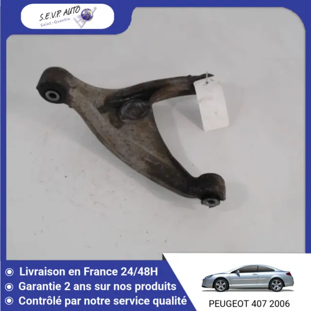 🇫🇷  Triangle Superieur Arriere Droit Peugeot 407 ♻️ 9650668380