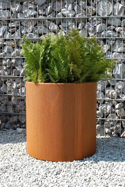 BLUMENKÜBEL PFLANZKÜBEL AUS Cortenstahl Metall "New Rondo" 60 cm