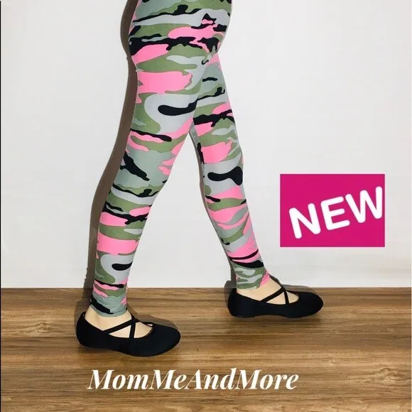 NEW Girls Large Pink Camouflage Leggings (Feel Soft as Lularoe)