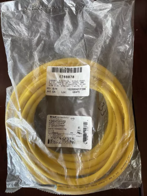 Brad Connectivity 1300060102 / Cordset / Female / 20Ft Length
