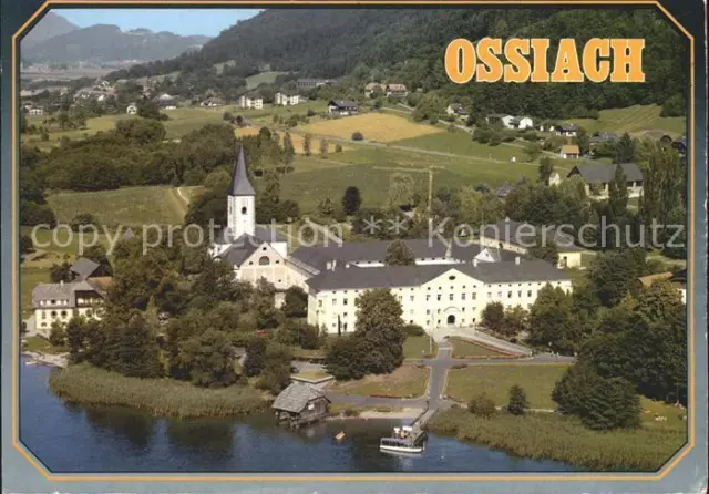 72235669 Ossiach Stiftskirche und ehem Benediktinerabtei Fliegeraufnahme Ossiach