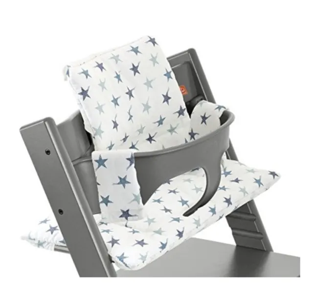 Stokke Tripp Trapp® Classic Cushion In Aqua Star Pattern Blue White Teal