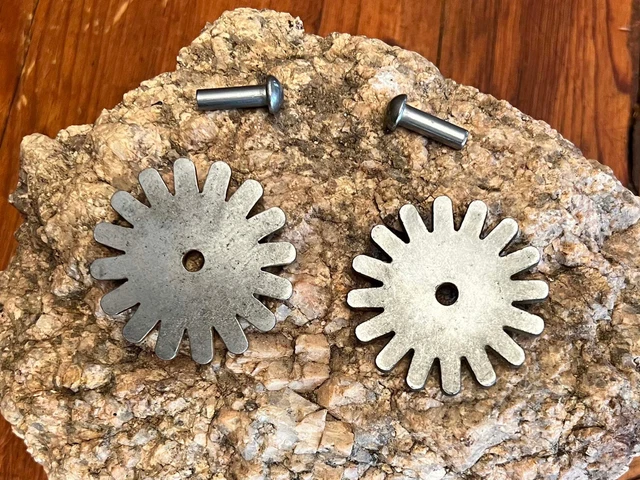 NICE NEW 1 3/4" 16-Point COWBOY VAQUERO SPUR ROWELS & Pins