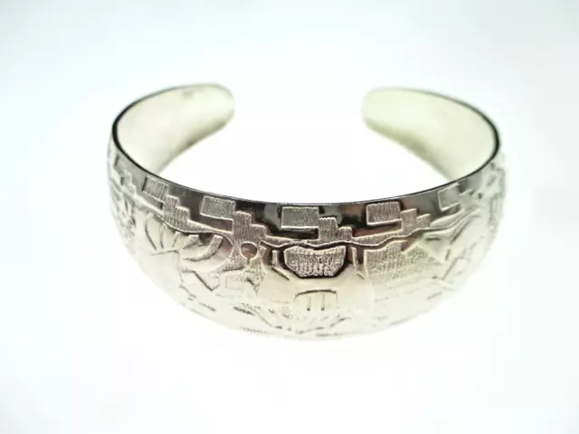 TOP Designer Modernist Armreif 925 Sterling Silber signiert INKA Mexico bangle