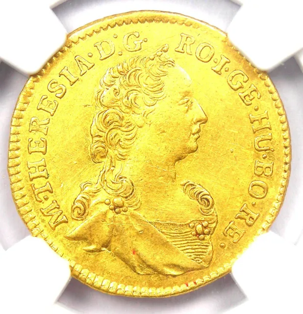 1760 Hungary Transylvania Gold Ducat Coin 1D - NGC Uncirculated Detail UNC MS