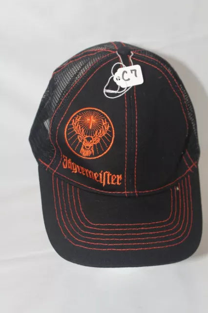 Jägermeister Beer Promo Grey Orange Embroidered Mesh Trucker  Cap Hat