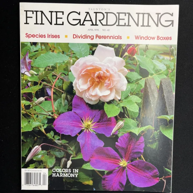 Taunton's Fine Gardening April 1995 No 42 Summer Color Roses Wisteria Ground Co