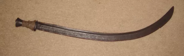 19th or early 20th Century African Congo KUBA KINGDOM 28" Curved Blade Sword