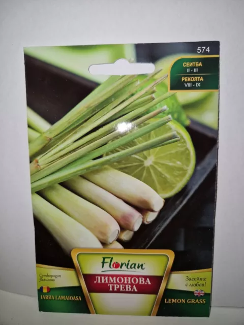 Lemon Grass Heirloom Herb & Spices Gourmet Edible Home Grown Plant 200 seeds