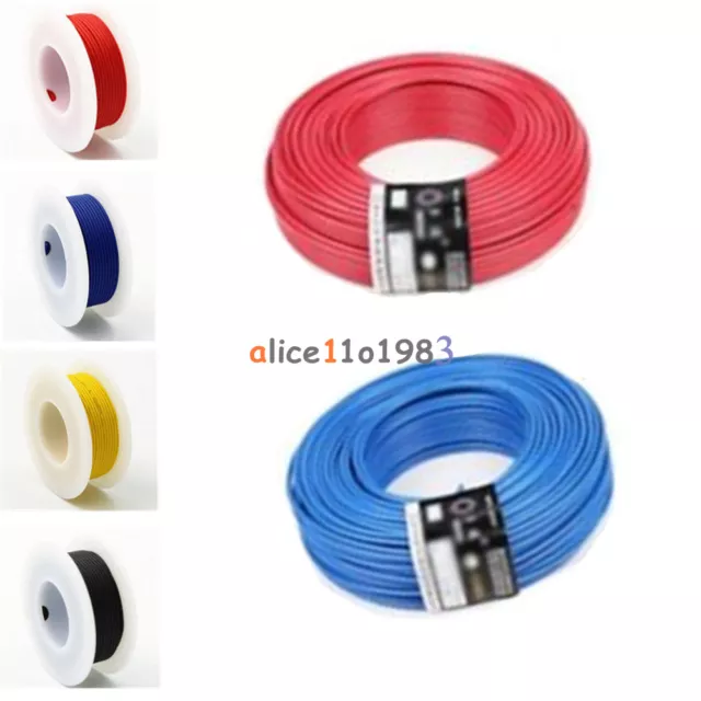Flexible Stranded of UL-1007 24 AWG wire cable Yellow/Blue/Red/Black 10M 300V