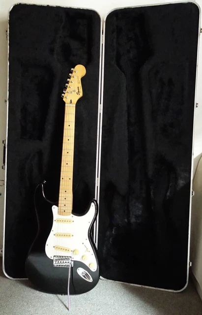 Electric Guitar Squier by Fender Stratocaster Black Korea 1994 S/N CN446493
