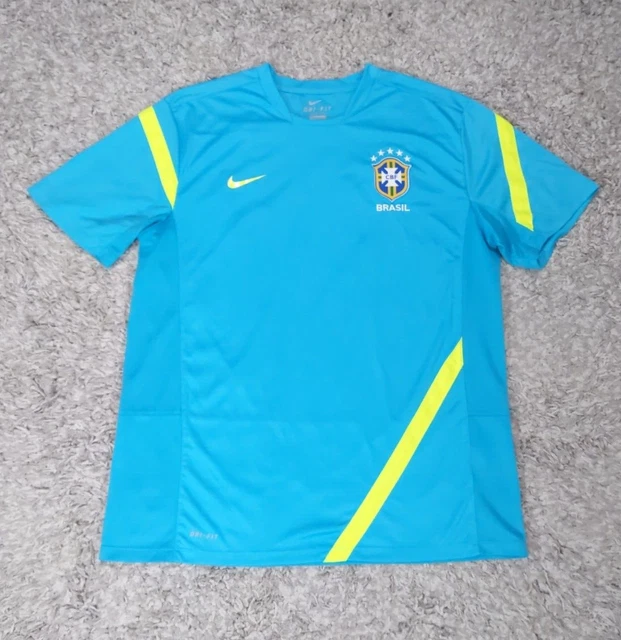 Nike Dri-Fit CBF Brasil Jersey Tshirt Men's Size XL Brazil Soccer