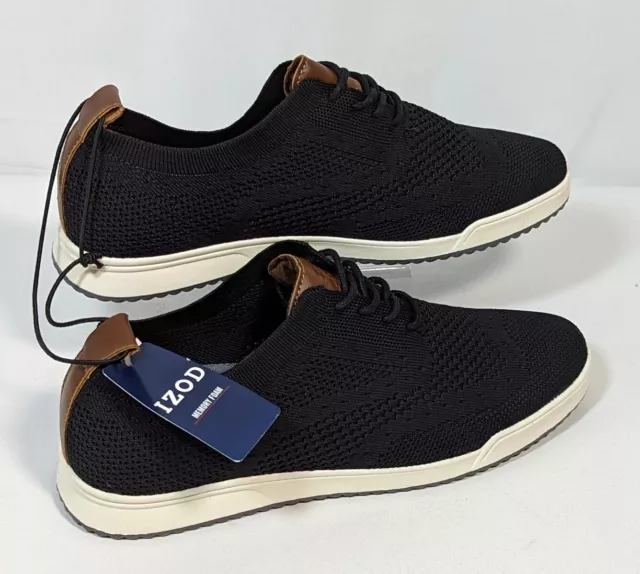 IZOD FLYAWAY MENS Size 8 Navy Black Shoes Knit Casual Comfort Low Top ...