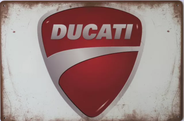 Ducati Motorcycle Metal Garage Sign Wall Plaque Vintage Sign Mancave A4 Size