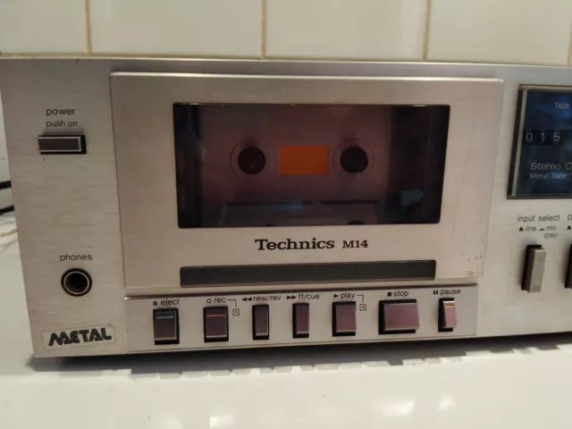 Platine Cassette/K7 Vintage Technics M14 Années 80 Fonctionne 2