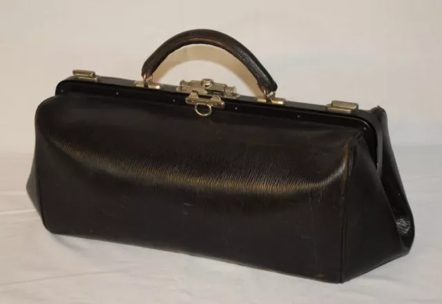 antike Hebammentasche schöner Zustand Damen Arzttasche Handtasche Oldtimer Leder