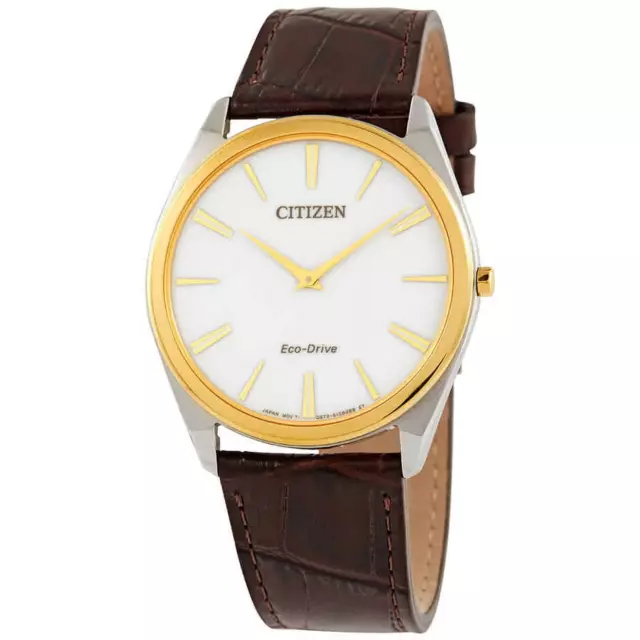 Citizen Men's Wristwatch Stiletto Eco-Drive White Dial Watch