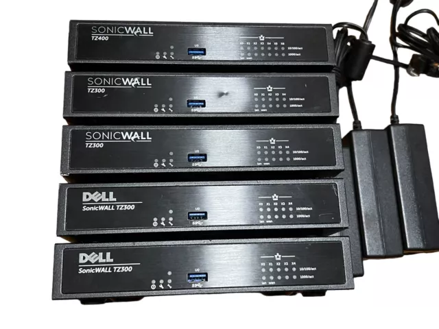 Lot Of(5) SonicWall TZ300 / TZ400 Firewall Appliance With Power Supply 3