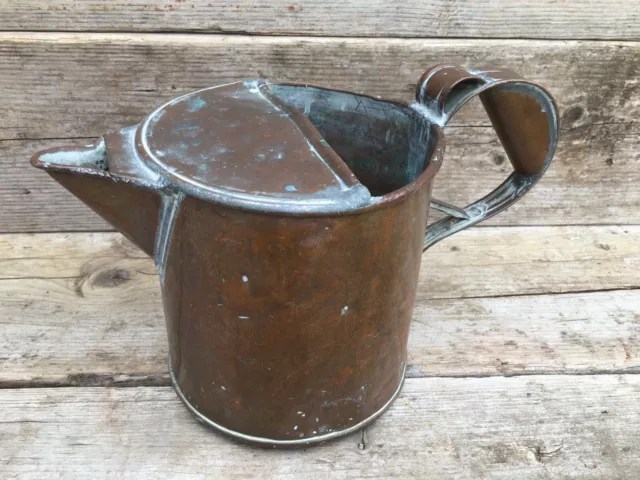 Vintage / Antique Shabby Chic Copper / Brass Watering Can Water Jug