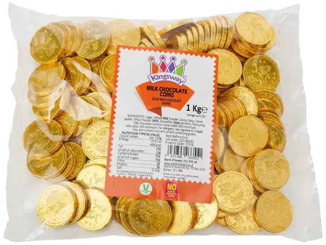 Large Milk Chocolate Gold Foiled Pirate COINS Party Bags Wedding Favours Sweets 2