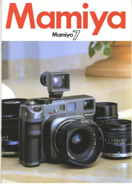 Mamiya 7 fotocamera analogica vintage 6x7 depliant per fotografi e collezionisti