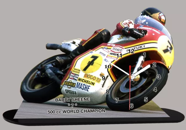 Moto Miniature, Barry Sheene, Suzuki, Moto Gp En Horloge, 01