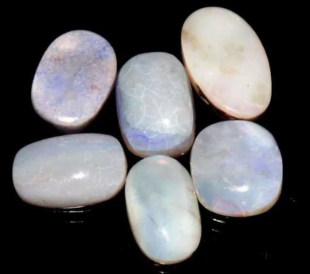 43.20 ct Australian Opal Natural Cabochon Gemstone  Wholesale Lot 6 Pcs #ynao04