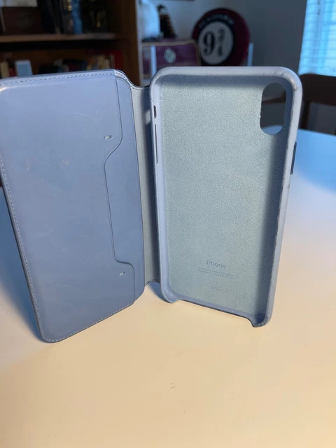 Authentic Apple iPhone XS Max Leather Folio, original $129, now $18; good Condit