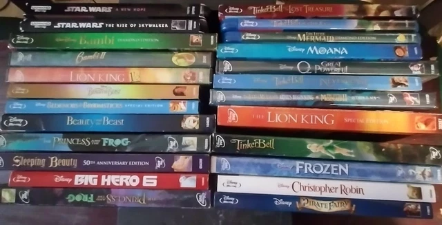 ALL Walt Disney  Hd Bluray Dvd lot 20+ movies tinkerbell classics + star wars