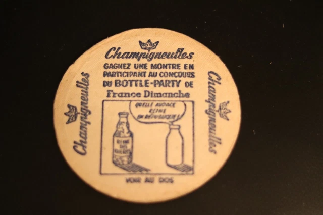 Ancien sous bock épais bière Champigneulles