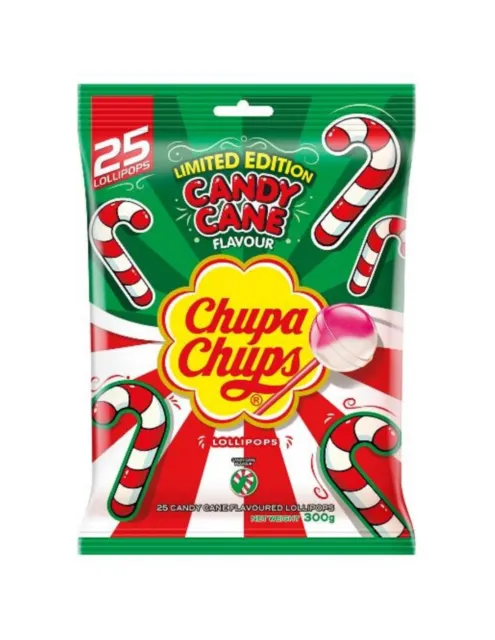 Chupa Chups Candy Cane Bag 300gm x 6
