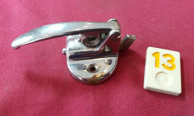 Vtg Lockable Nickel Plated Ice Box Latch Refrigerator Cooler Hardware  - Y13H