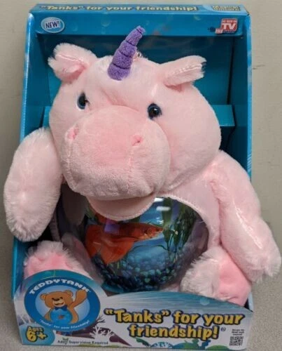 As Seen on TV Teddy Tank Plush Pink Magical Unicorn “Tanks” For Your Friendship