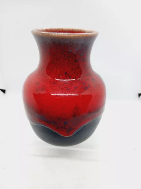 Australian Pottery - Eric Juckert Red Vase