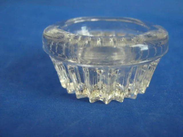 Eapg Round Top W/Ribbed Base Open Salt Cellar,1890,Maker Unknown