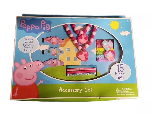 Juego de joyas para niños Peppa Pig - collar, pulsera, barras, ponis y elásticos