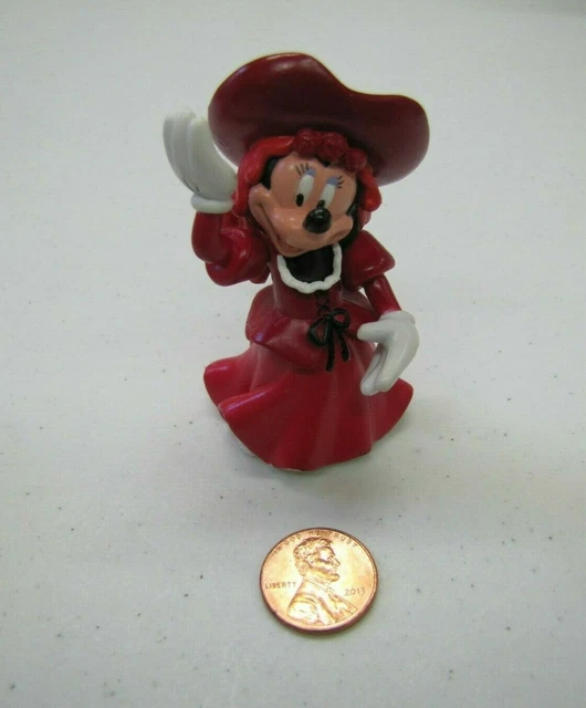 DISNEY MINNIE MOUSE 2.75" Red Dress Pirate Swan PVC Figure Cake Topper Caribbean