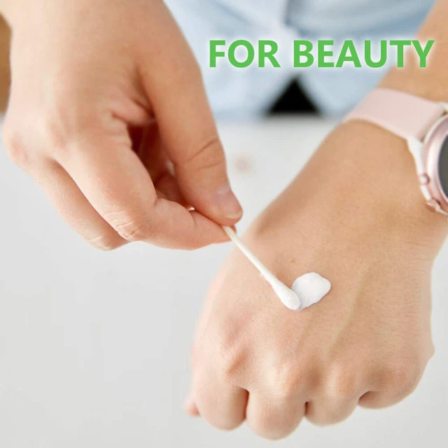 100pcs Double Head Disposable Cotton Stick Makeup Cotton Swab Ears Cleaning Tool