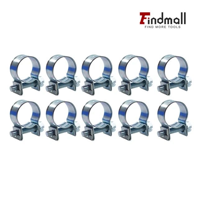 Findmall 20 Pack 19/32" (13mm - 15mm）Fuel Injection Hose Clamp / Auto Fuel Clamp