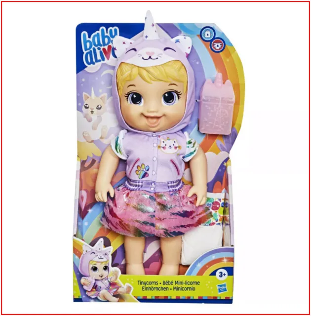 Baby Alive TINYCORNS Doll - Drinks & Wets + UNICORN Outfit - Blonde Hair ❤️NEW❤️