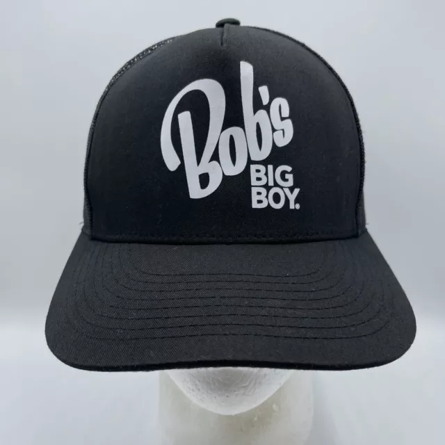 Bobs Big Boy Logo Hat Adult Snapback One Size Black Mesh Trucker Baseball Cap
