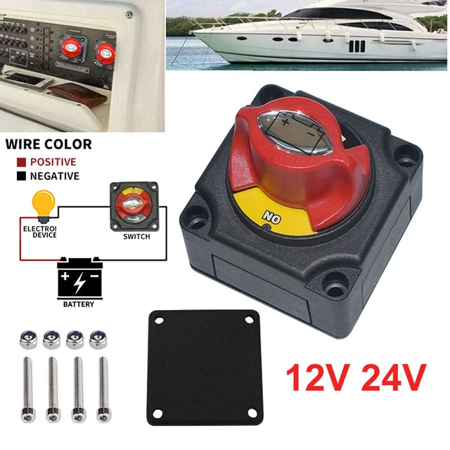 BATTERY ISOLATOR SWITCH Disconnect Power Cut Off Kill for Car Boat RV