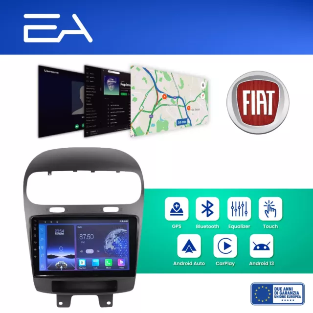 Autoradio Android -Fiat Freemont- 4GB ram 64GB rom -Carplay -Telecamera inclusa-