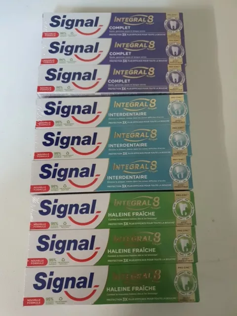 Lot de 9 tubes de dentifrice Signal