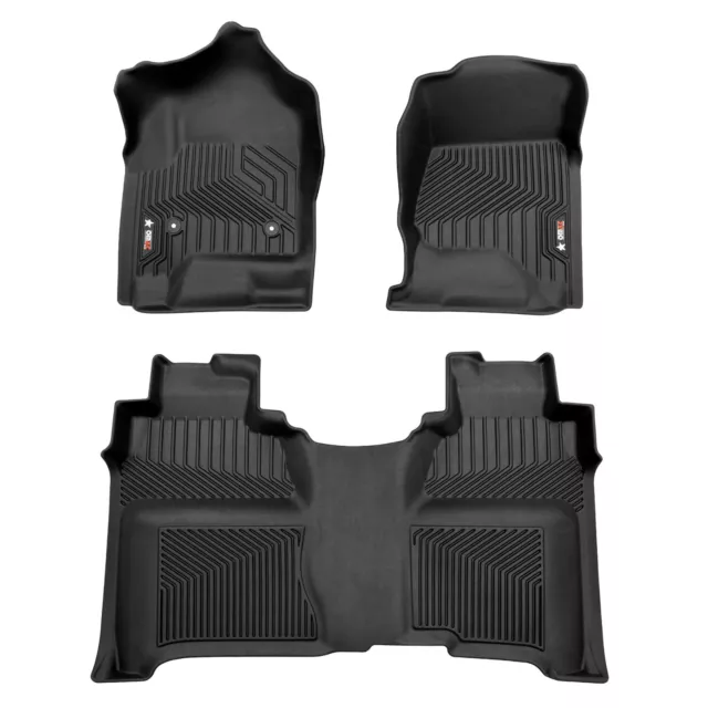 OMAC Premium Floor Mats for GMC Sierra 1500 Silverado Double Cab 2014-18 Rear