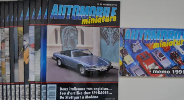 Revue Automobile Miniature / lot 1990 - année complète / 12 n° du 68 au 79.