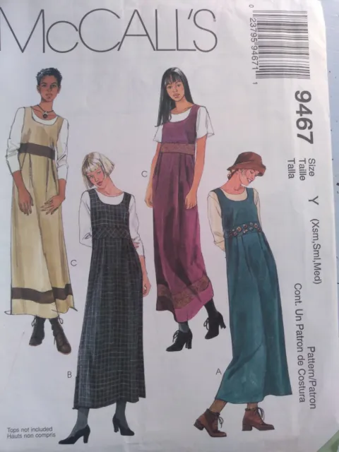 Smock Pinafore Dress Sewing Pattern Style 9467 Vintage Size XS,S,M