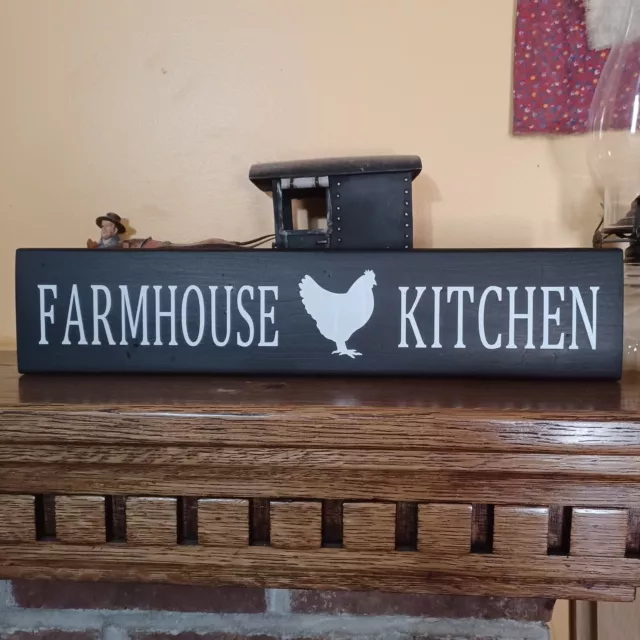 Farmhouse Kitchen Chicken Hen Rustic Primitive Sign Country Home Décor